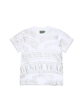 ADG-T-shirt med banderolltryck, vit
