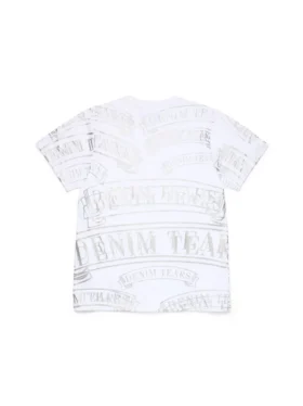ADG-T-shirt med banderolltryck, vit