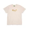 Bomullströja med blommigt logo, beige