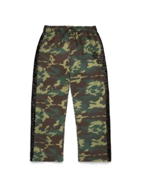 Camo-tröja med paljetter och öppen nederkant