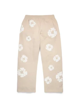 Cotton Wreath Baggy-joggingbyxor, krämfärgade