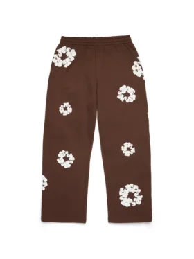 Cotton Wreath Baggy-joggingbyxor, mörkbruna