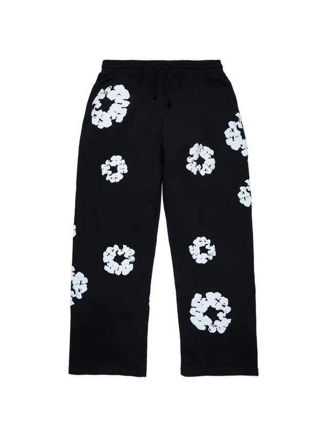 Cotton Wreath Baggy-joggingbyxor, svarta