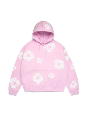 Cotton Wreath Hoodie, puderrosa