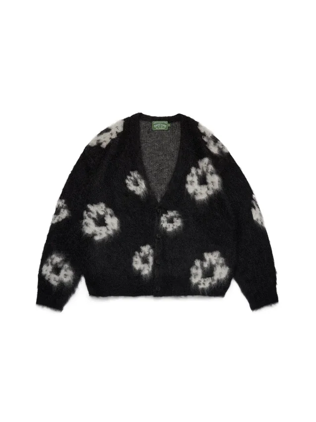 Cotton Wreath med mohair, svart