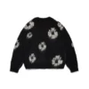 Cotton Wreath med mohair, svart