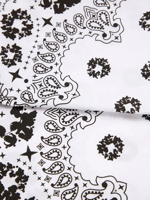 Cotton Wreath Paisley-bandana, vit