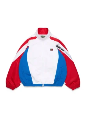 Cuba Stripe-träningsjacka, röd/vit/blå