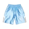 Denim U-basketshorts, ljusblå