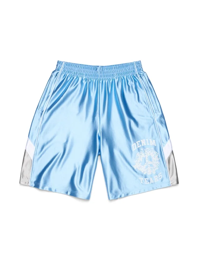Denim U-basketshorts, ljusblå