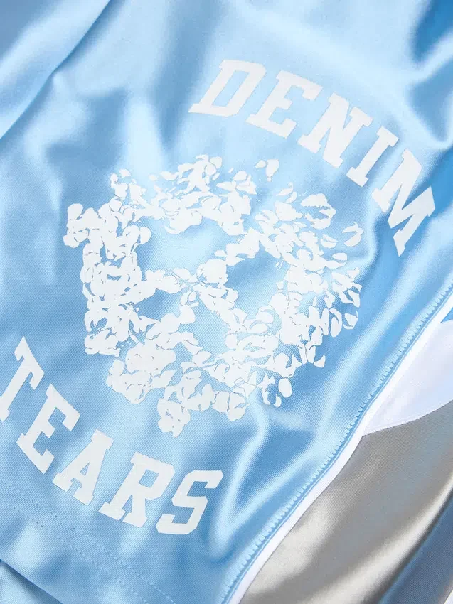 Denim U-basketshorts, ljusblå