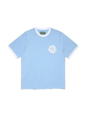 Denim U Ringer Tee ljusblå