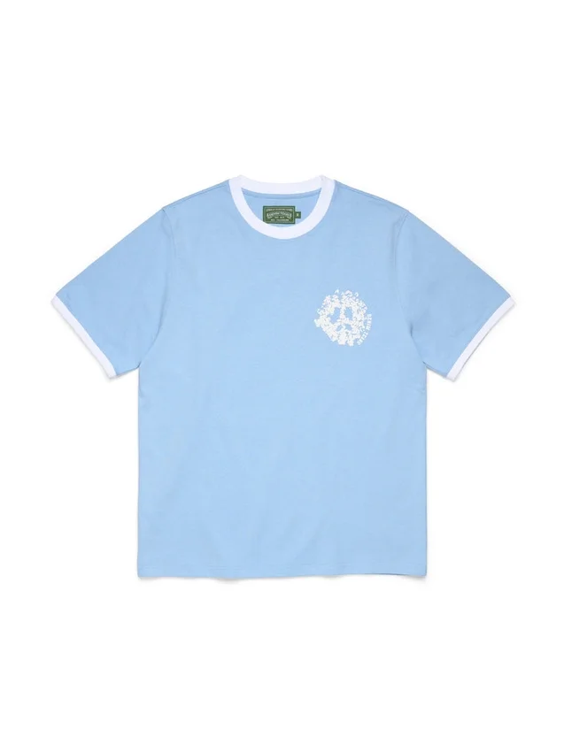 Denim U Ringer Tee ljusblå