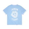 Denim U Ringer Tee ljusblå
