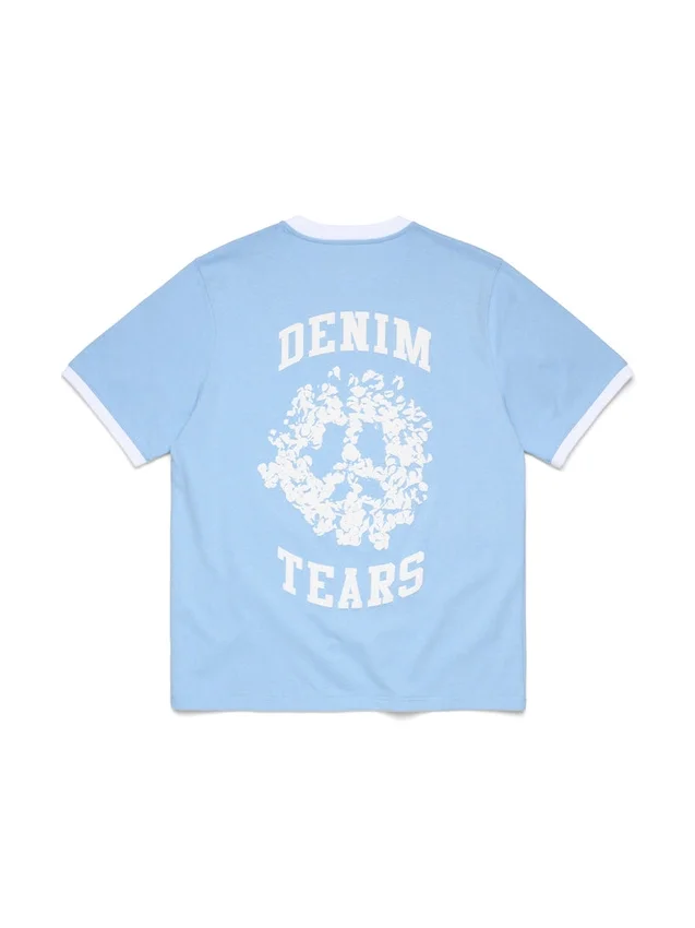 Denim U Ringer Tee ljusblå