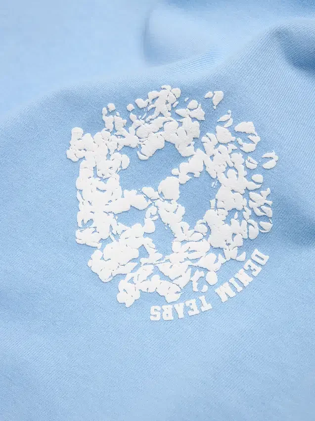 Denim U Ringer Tee ljusblå