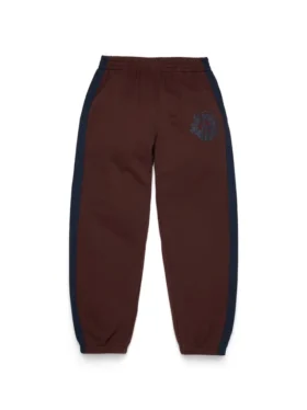 Denim U-sweatbyxor med paneler, bruna