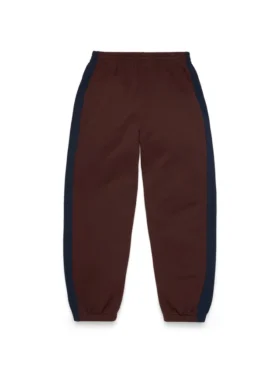 Denim U-sweatbyxor med paneler, bruna