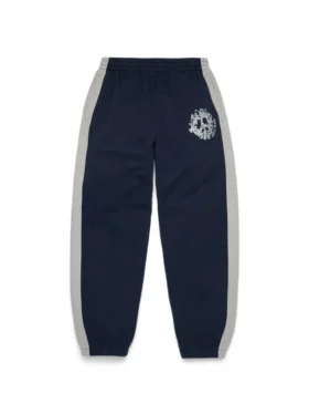 Denim U-sweatbyxor med paneler, marinblå