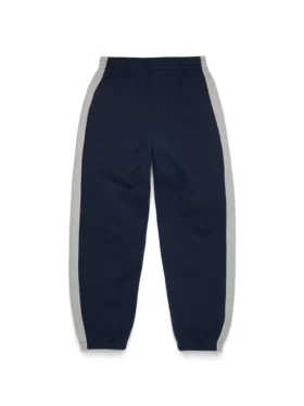 Denim U-sweatbyxor med paneler, marinblå