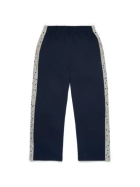 Denim U-träningsbyxor med strass, marinblå