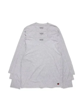 DT Flag 3-pack långärmad T-shirt, grå