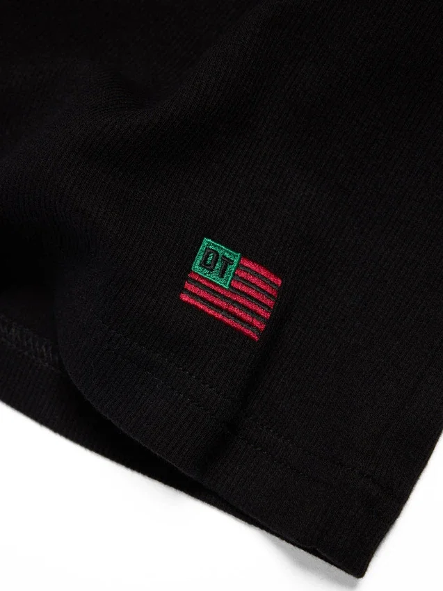DT Flag 3-pack ribbad linne, svart