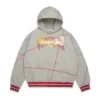 DT Virginia-hoodie med overlock-söm, grå