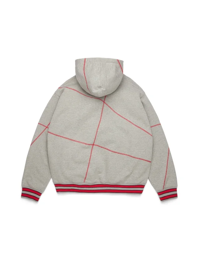 DT Virginia-hoodie med overlock-söm, grå
