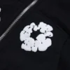Huvtröja med dragkedja för barn, Cotton Wreath Hoodie, svart