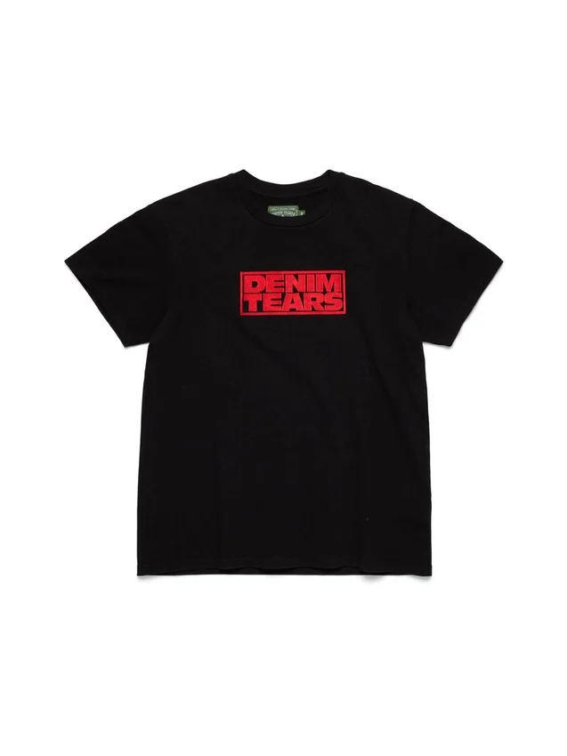 Larmes de Denim-T-shirt, svart