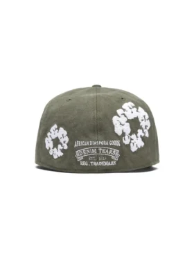 New Era 59FIFTY-keps i canvas med Cotton Wreath-mönster, olivgrön