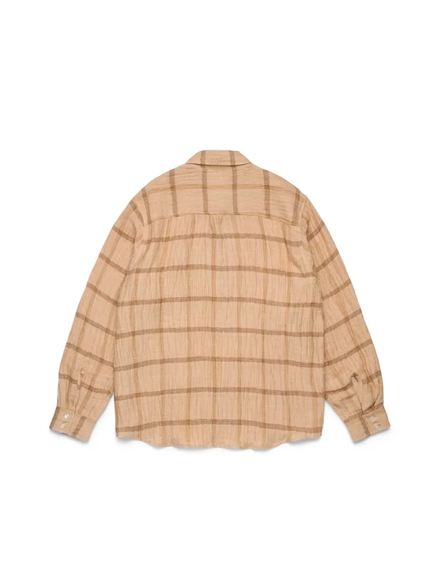 Overcheck-tröja, beige