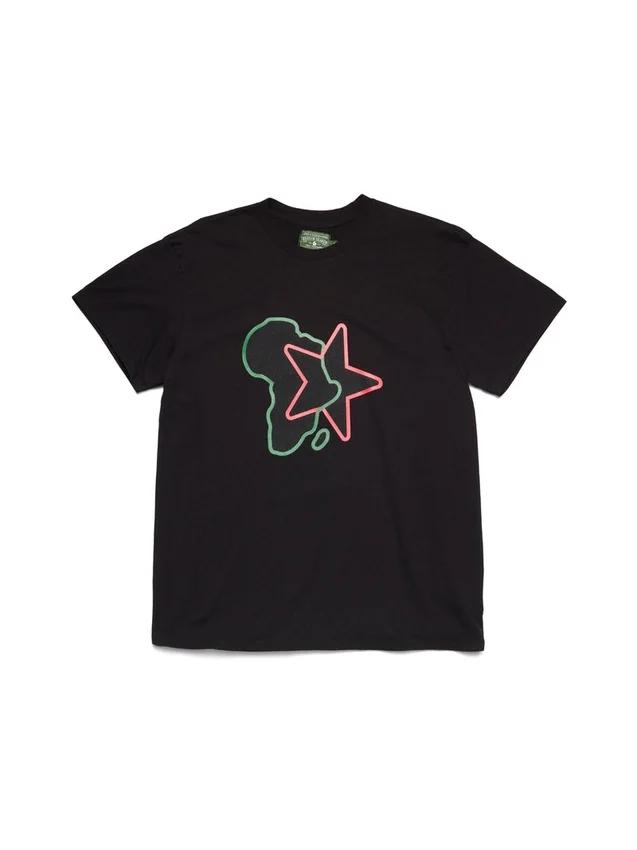 Pan-African Star-T-shirt, svart