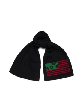 Pan-African Wreath-flaggscarf, svart