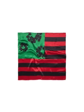 Pan-afrikansk kransflagga-halsduk röd/svart/grön