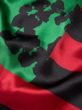 Pan-afrikansk kransflagga-halsduk röd/svart/grön