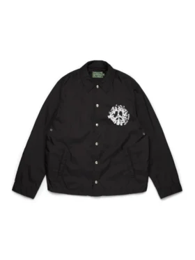 Peace Wreath Coaches Jacket Svart