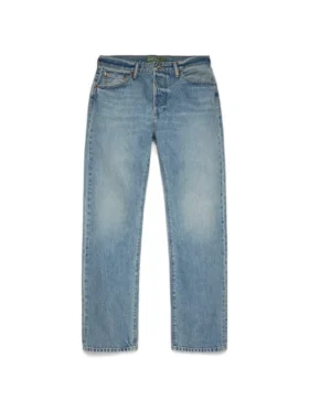 Raka Denim jeans i ljus tvätt