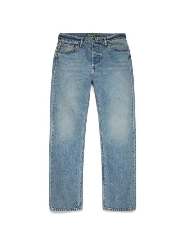 Raka Denim jeans i ljus tvätt