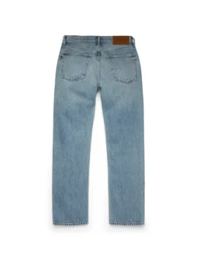 Raka Denim jeans i ljus tvätt