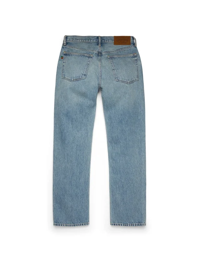 Raka Denim jeans i ljus tvätt